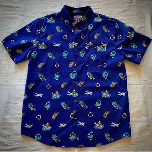 Pardy time Disaster island button up